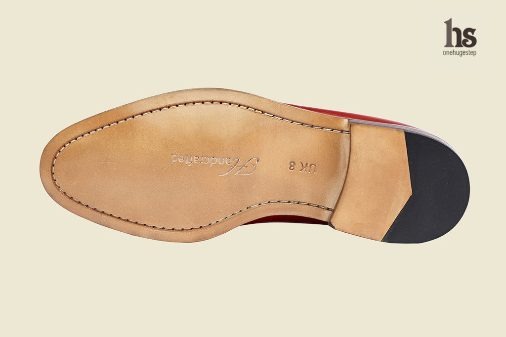 Simple Loafer with Flower Punch on the Toe
