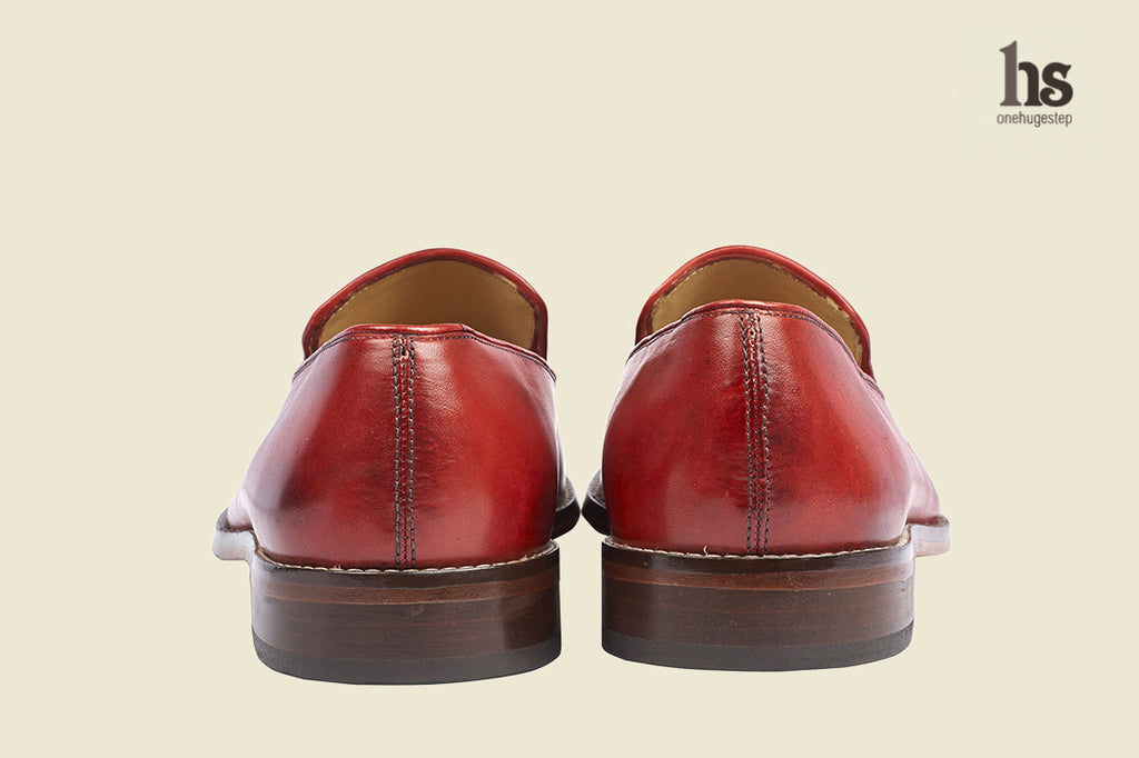 Simple Loafer with Flower Punch on the Toe